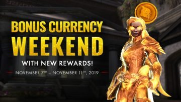 Bonus Currency Weekend – November 2019